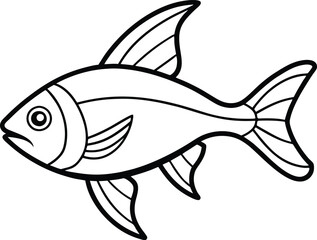 Elegant Fish Outline Design