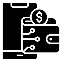 Digital Wallet Icon Element For Design