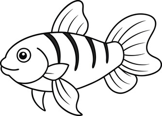 Elegant Fish Outline Design