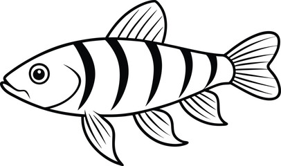 Elegant Fish Outline Design