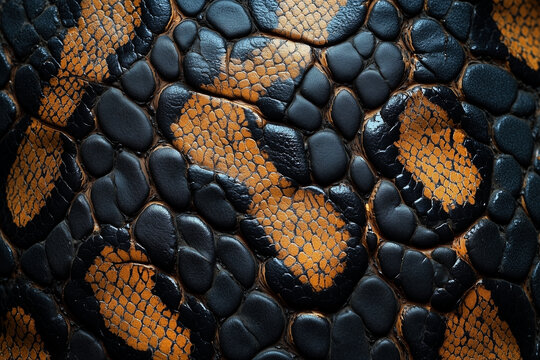 Orange snake skin background
