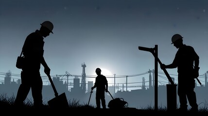 labor silhouete, labor thanksgiving day, labor day