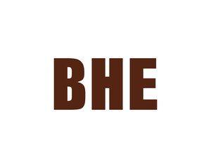 BHE logo design vector template. BHE
