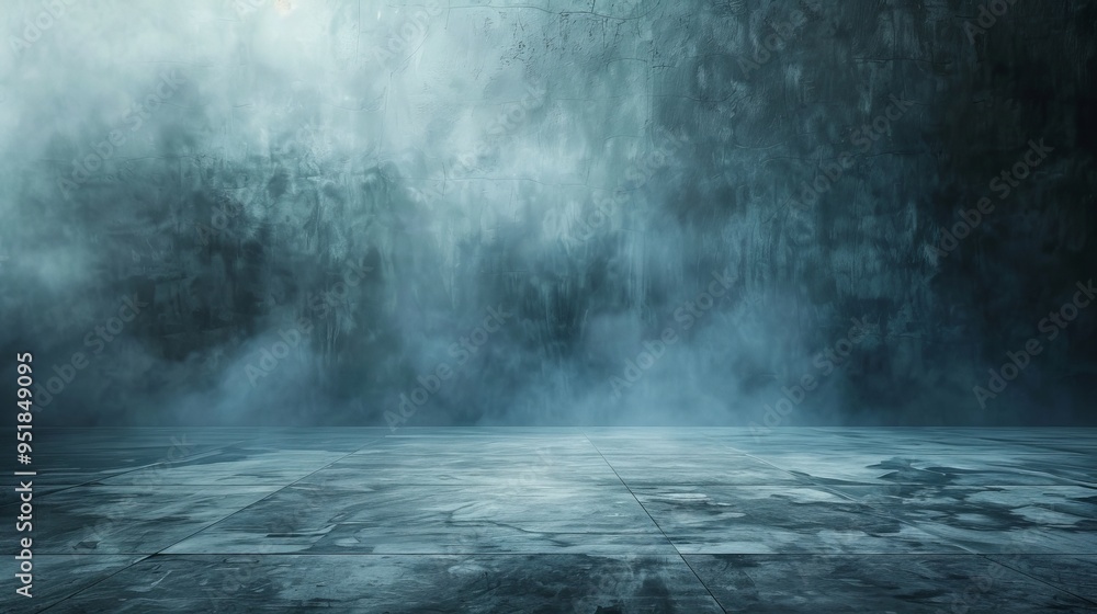 Wall mural texture dark concentrate floor with mist or fog