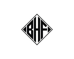 BHF logo design vector template. BHF