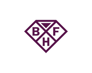 BHF logo design vector template. BHF