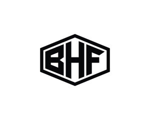 BHF logo design vector template. BHF