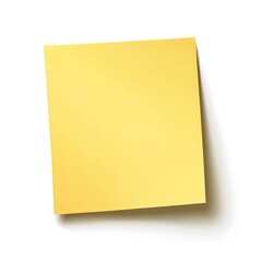 Yellow Sticky Note on White Background