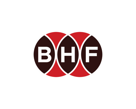 BHF logo design vector template. BHF