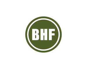 BHF logo design vector template. BHF