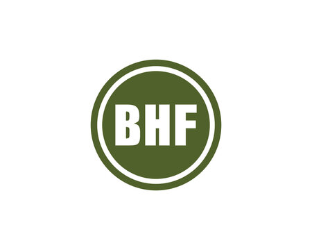 BHF logo design vector template. BHF