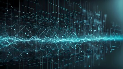 Obraz premium Complex and dynamic artificial neural networks, representing the future computing power and limitless potential of artificial intelligence.