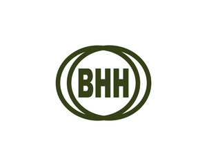 BHH logo design vector template. BHH