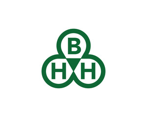 BHH logo design vector template. BHH