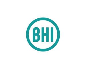BHI logo design vector template. BHI