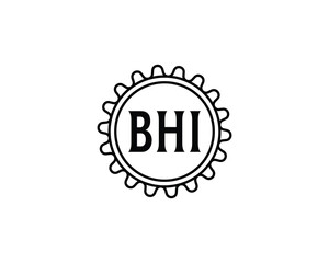 BHI logo design vector template. BHI