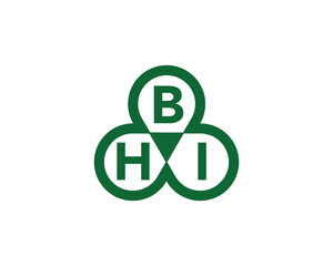 BHI logo design vector template. BHI