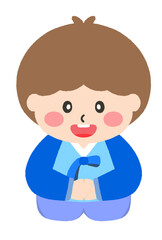 추석 설날 명절 한복입은 어린이 일러스트