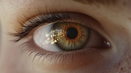Fototapeta premium Create a close up eye taken using a Canon EOS R camera with a 50mm f/1.8 lens, f/2.2 aperture, shutter speed 1/200s, ISO 100 and natural light, Full Body
