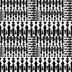 Abstract seamless pattern in arrowhead style for artwork and production.