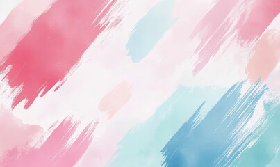 Abstract pastel watercolor background with soft brush strokes and splashes.