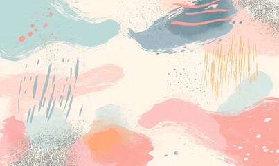 Hand drawn minimal background, Abstract background, pastel colors.