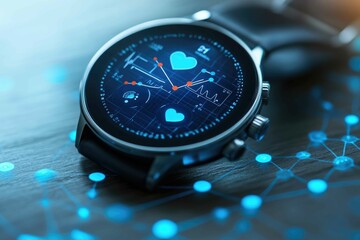 Futuristic Wellness: Holographic Data Streams from Modern Wearable Devices Enhance Digital Health Monitoring