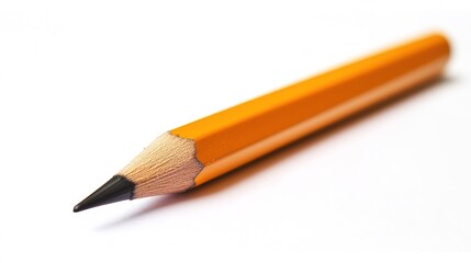 Classic Pencil: Close-Up Image of a Traditional Writing Tool with Sharpened Tip and Wood Grain Finish