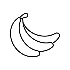 banana line icon with white background vector stock illustration