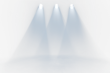  Spotlights on transparent overlay, Illuminated Spotlights on Transparent Surface