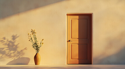 slightly open door with bright, warm light representing new opportunities and hope