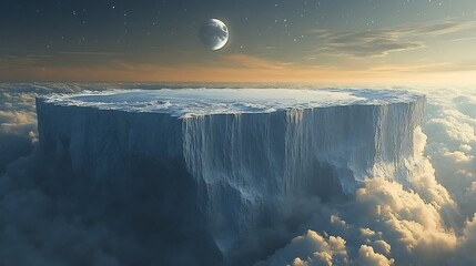 Flat earth theory 3d depiction