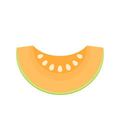 Melon logo vector. melon on white background. Half melon.