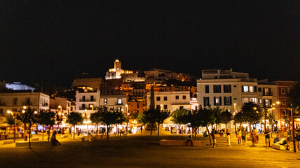Obraz premium Historic old town view in Ibaza island , Spain