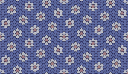 Seamless abstract geometric pattern. Elegant floral stylized surface in modern style. Printable texture for floor interior,  ceramic tile, wallpaper, fashion design, web page background.
