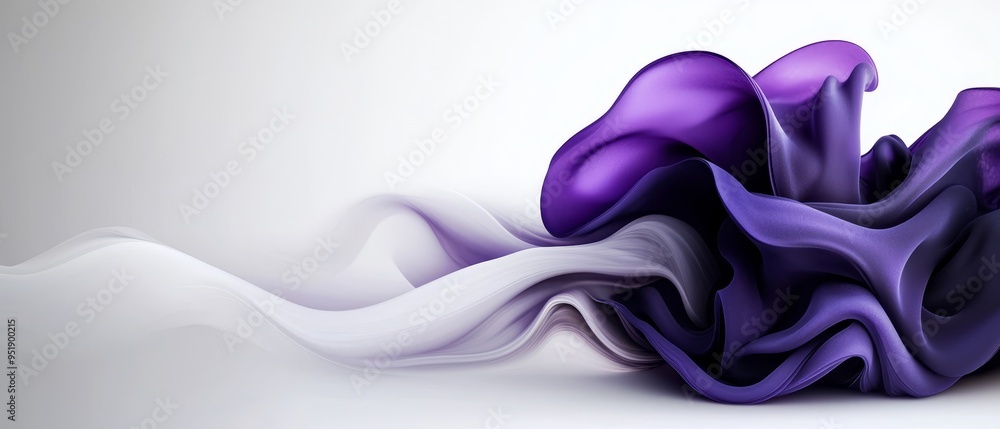 Canvas Prints  A purplish-white object floats in the air, emitting a long, unattached white plume of smoke