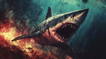 Great White Shark Attack.