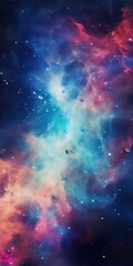 Nebula and galaxies in space abstract cosmos background