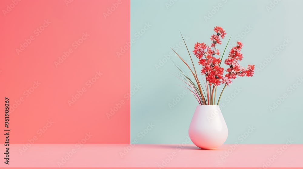 Poster a minimalist image conveying the ephemeral essence of marketing, with an empty space suitable for in