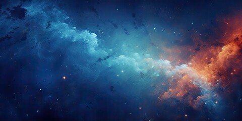 Fototapeta premium Nebula and galaxies in space abstract cosmos background