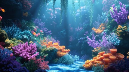 Underwater Coral Reef Scene.