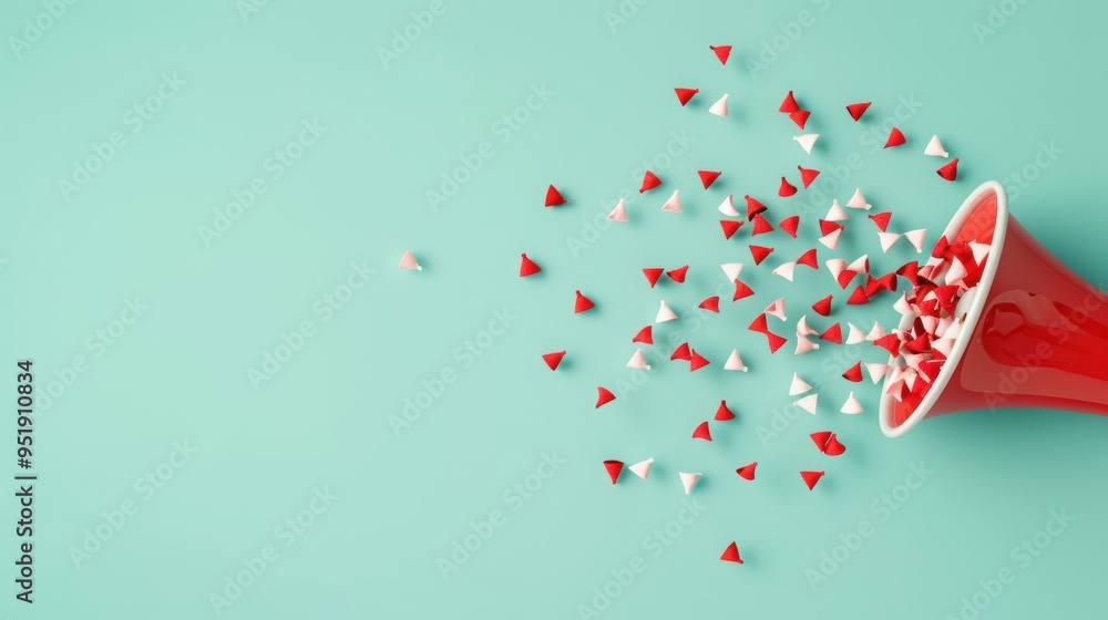 Poster a dynamic visual of a viral marketing concept, emphasizing the contagious spread of ideas and messag