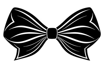 Bow silhouette vector on  white background