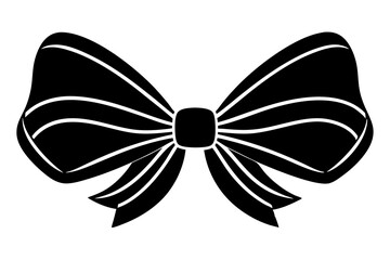 Bow silhouette vector on  white background