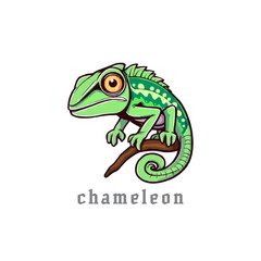 chameleon mascot logo cartoon illustration. Adobe Illustrator Artwork