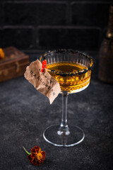 Halloween cocktail orange pumpkin martini