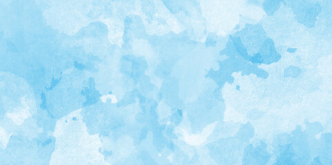 Abstract grunge tint light blue watercolor background. Hand painted template for cards, flyer, poster, banner, and cover design.Abstract Blue Watercolor Texture Background,