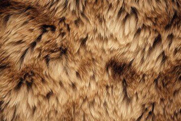 Fototapeta premium Bear skin close-up texture flat lay background
