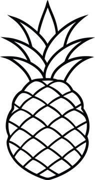 recommend clip art: pineapple outline captures the essence of tropical fruit
