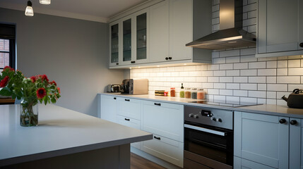 Renovated kitchen with modern appliances a home